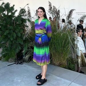 Scandinavian Multi-color Midi Dress